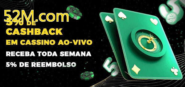 Promoções do cassino ao Vivo 52M.com